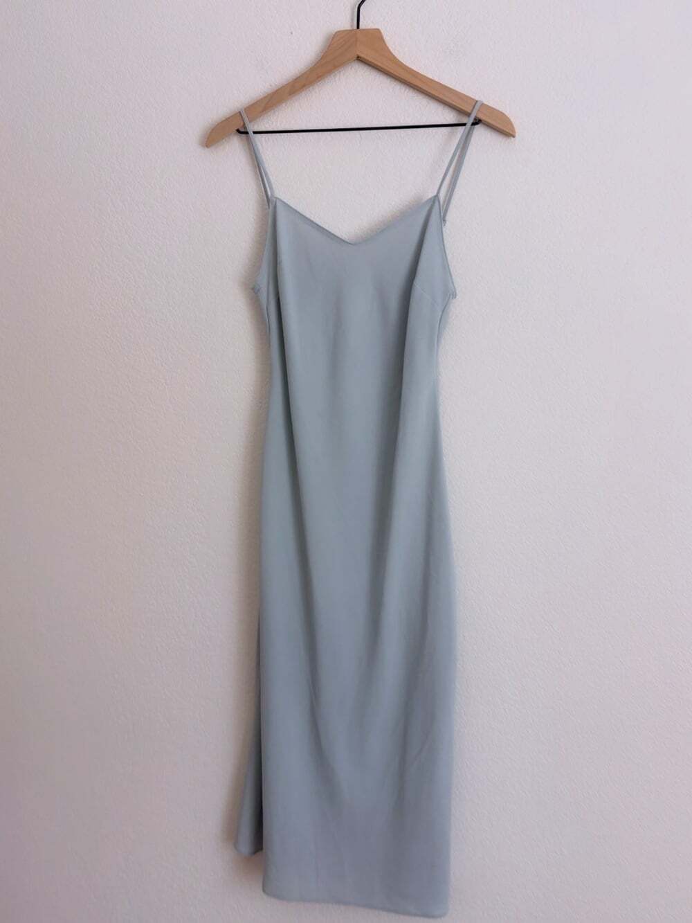Reformation Frosty Blue Slip Midi Dress in Light Blue